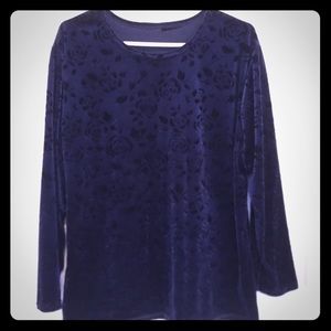 Blue Velvet Top